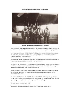 A preview of a PDF biography for Clarke, Sydney Mervyn